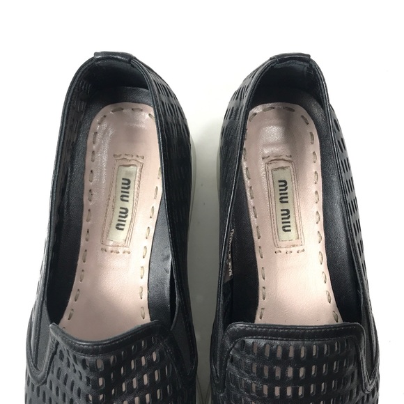 SOLD MIU MIU Metal Cap-Toe Platform Sneaker - Picture 4 of 6